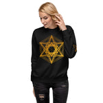 Gold Lined Star Unisex Fleece Pullover