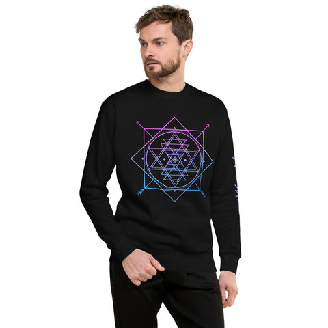 Blue and Purple Symbol 4 Unisex Fleece Pullover