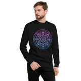 Blue and Purple Symbol 5 Unisex Fleece Pullover