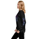 Blue and Purple Symbol 5 Unisex Fleece Pullover