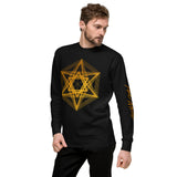 Gold Lined Star Unisex Fleece Pullover