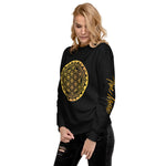 Gold Flower of Life Symbol Unisex Fleece Pullover