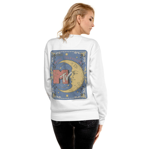 MTV Crescent Moon Tarot Card Unisex Fleece Pullover