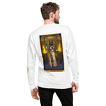 The Goddess Bastet Strength Tarot Card Egyptian Cat Unisex Fleece Pullover