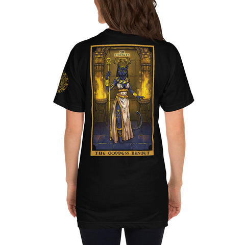 The Goddess Bastet Strength Tarot Card Egyptian Cat Women’s T-Shirt