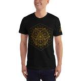 Gold Sacred Geometry Hexagon Men’s T-Shirt