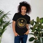 Gold 3rd Eye and Sun Symbol Women’s T-Shirt