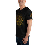 Gold Sacred Geometry Hexagon Men’s T-Shirt