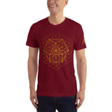 Gold Sacred Geometry Hexagon Men’s T-Shirt