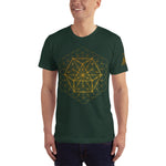 Gold Sacred Geometry Hexagon Men’s T-Shirt