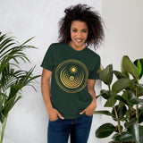 Gold 3rd Eye and Sun Symbol Women’s T-Shirt