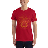 Gold Sacred Geometry Hexagon Men’s T-Shirt