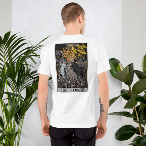 The Tower Tarot Card Tree of Life Men’s T-Shirt