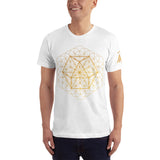 Gold Sacred Geometry Hexagon Men’s T-Shirt