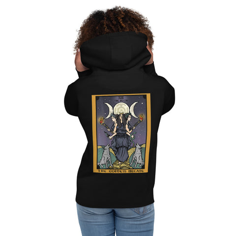 The Goddess Hecate Tarot Card Triple Moon Wiccan Pagan Witch Unisex Hoodie