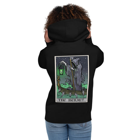 The Hermit Tarot Card Grim Reaper Unisex Hoodie