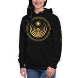 Gold 3rd Eye and Sun Symbol Unisex Hoodie