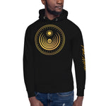 Gold 3rd Eye and Sun Symbol Unisex Hoodie