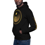 Gold 3rd Eye and Sun Symbol Unisex Hoodie