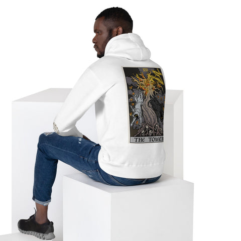 The Tower Tarot Card Tree of Life Unisex Hoodie