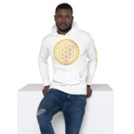 Gold Flower of Life Symbol Unisex Hoodie