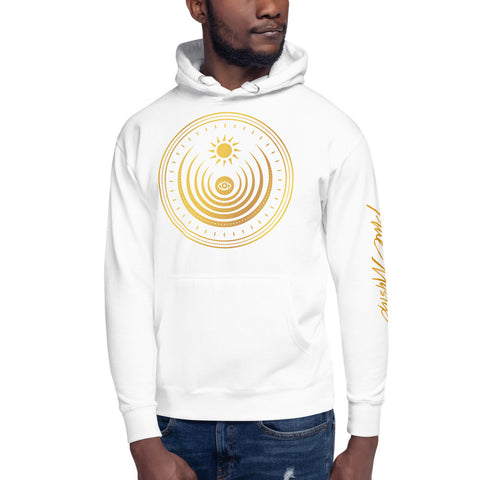 Gold 3rd Eye and Sun Symbol Unisex Hoodie